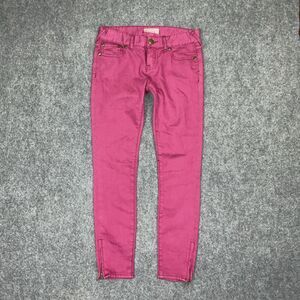Free People Jeans Womens Size 24 Pink Denim Skinny Hipster Spring